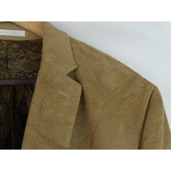 Chaps Men's Suit Jacket Blazer Size 48 Reg Brown Corduroy Sports Coat Jacket - Picture 4 of 12